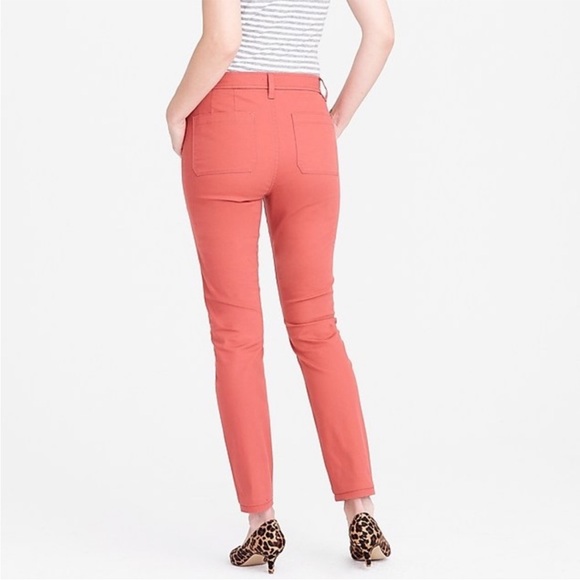 J Crew Coral High Rise Skinny Pants - Picture 3 of 6